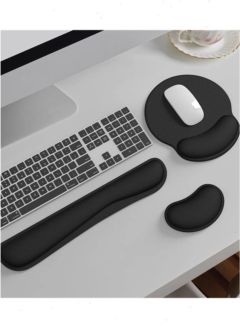 Ergonomic Mouse Pad Wrist Rest Set
