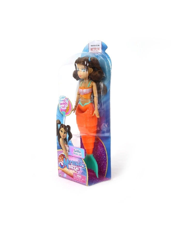 Sasha Doll - 9-inch Articulated Tail Color-Change Fin Ages 3+