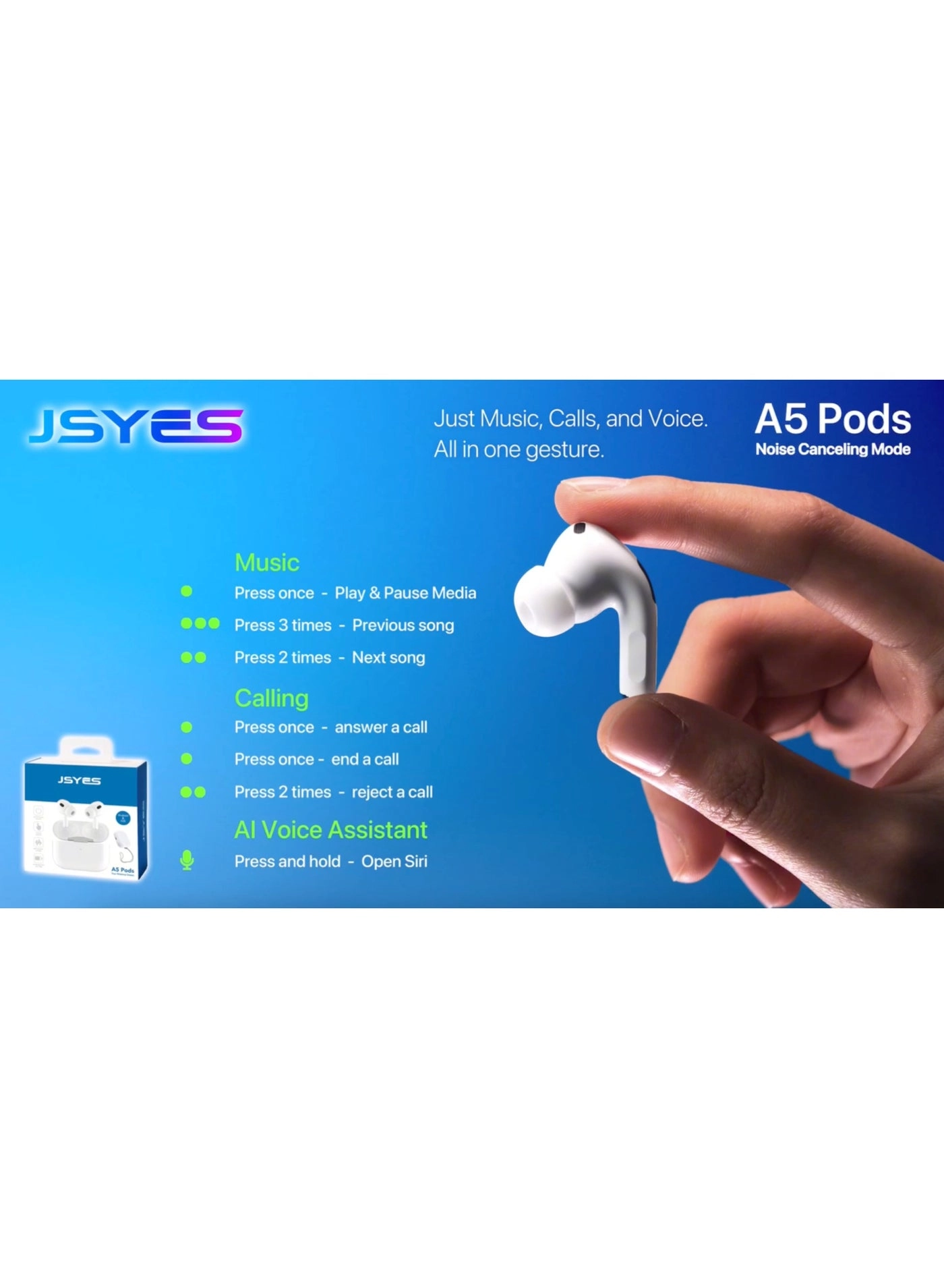 A5 Pods Wireless Earbuds