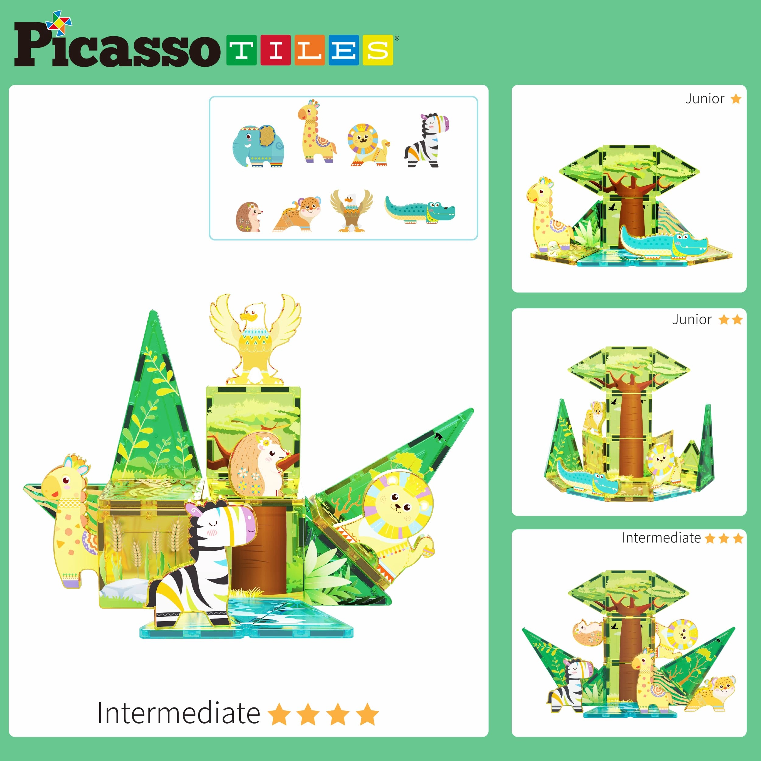 Magnetic Tiles Safari Set - 26 pcs