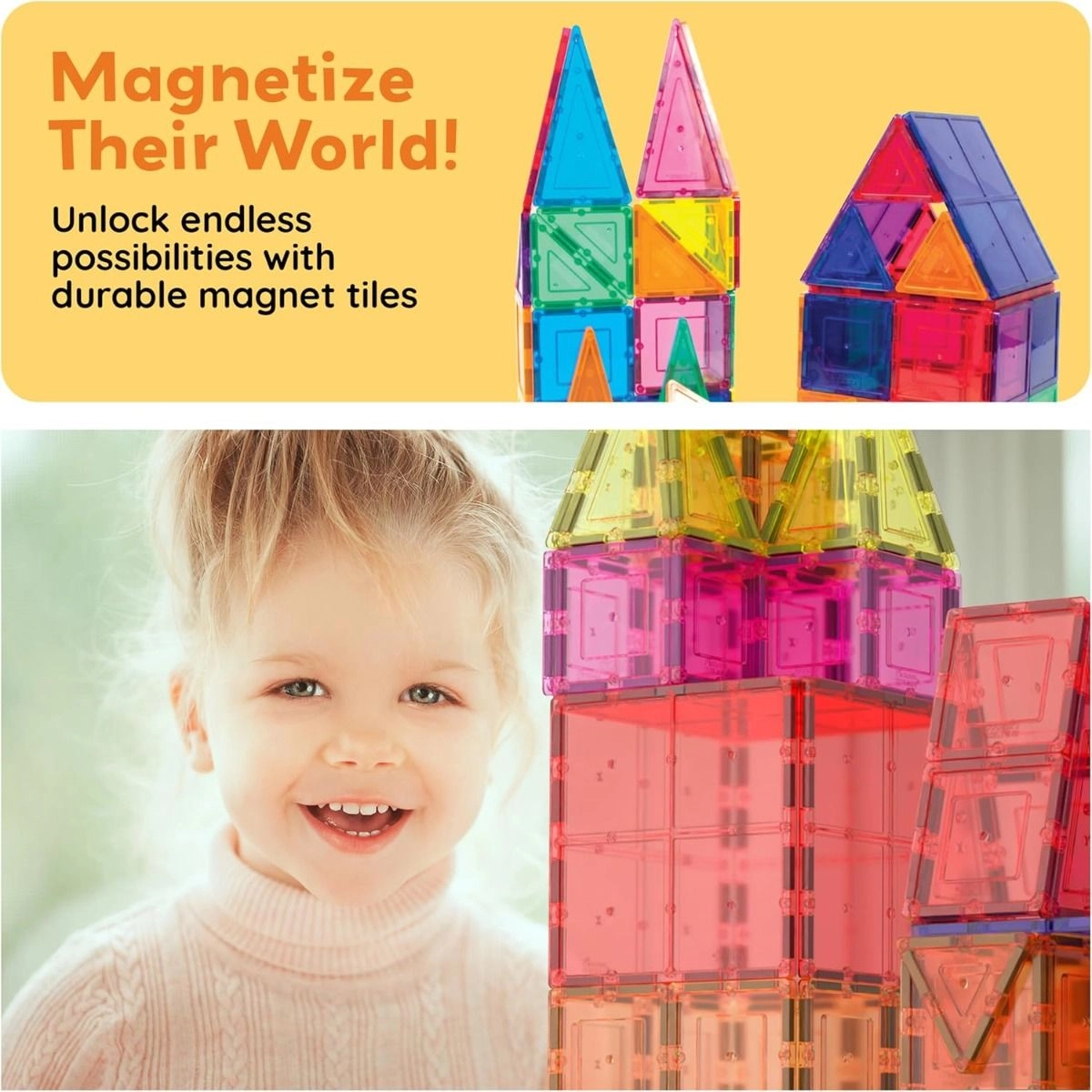 Magnetic Tiles - 60 pcs