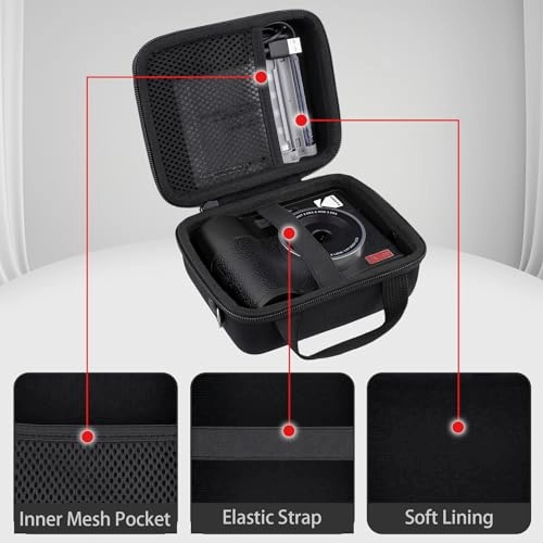 Hard Travel Case Replacement for KODAK Mini Shot 3 ERA / Mini Shot 3 Retro 4PASS 2-in-1 Instant Camera and Photo Printer - 16.99 x 13.39 x 8.69 cm KODAK Mini Shot 3 Retro 4PASS 2-in-1