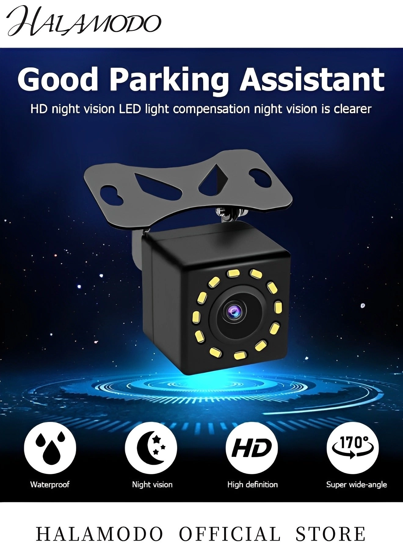 Car Backup Camera - 12 LED night vision