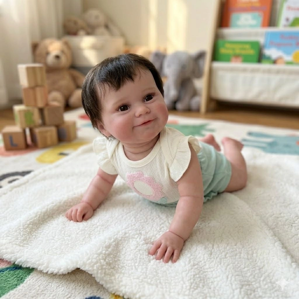 Reborn Baby Doll - 24 Inch Hand-Rooted Hair Ages 3+