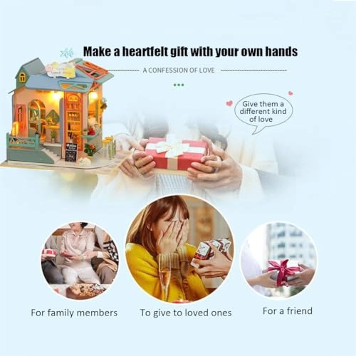 Miniature Dollhouse Kit - Mechanical Aesthetic Design 27.48 x 22.48 x 29.18 cm