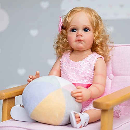 Maggi Reborn Baby Doll - 55 cm Silicone Hand rooted fiber hair