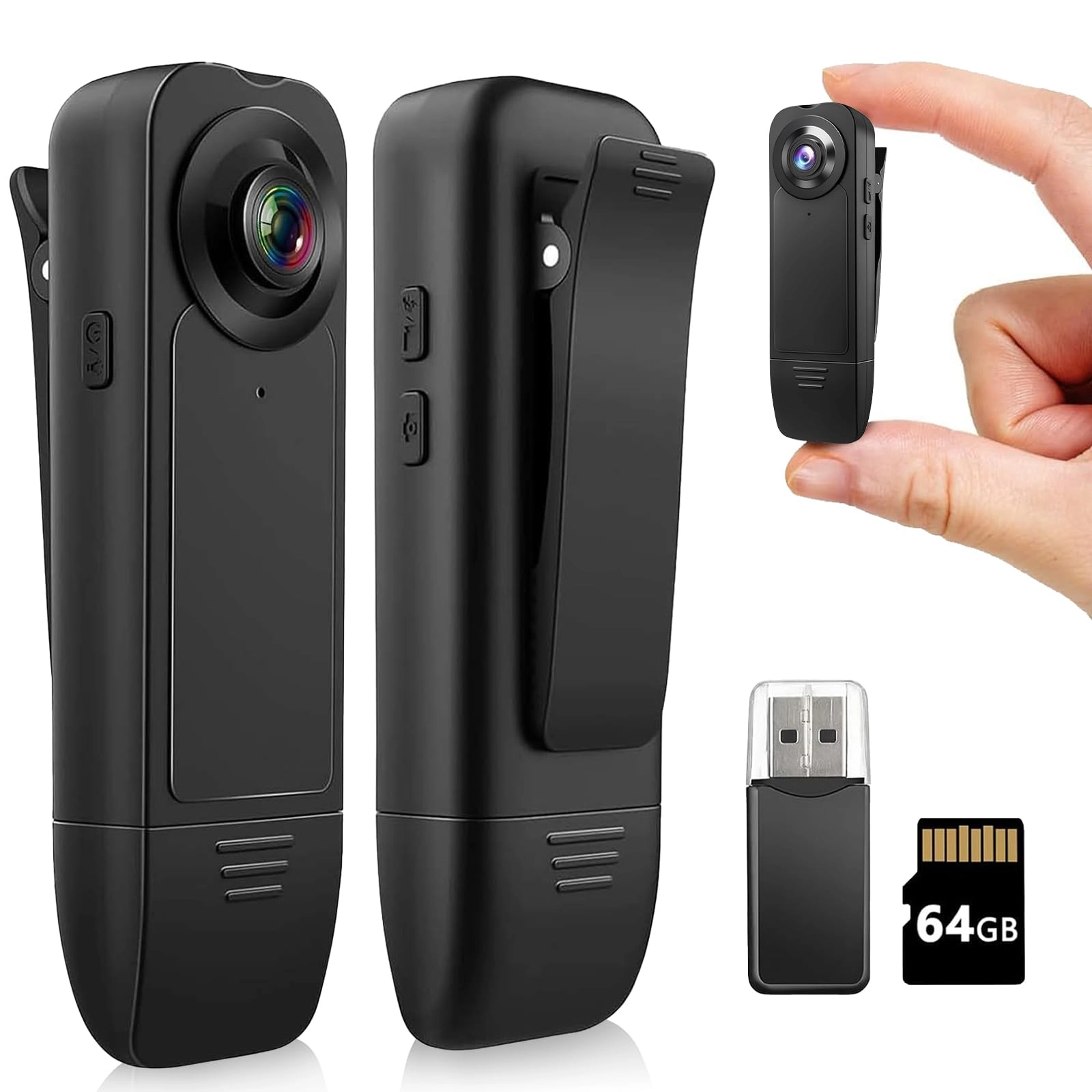 XUZIE Mini Body Camera - 1080P 64GB