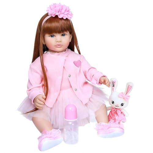 Reborn Baby Doll - 24inches 60CM Silicone Vinyl Cloth Ages 3+