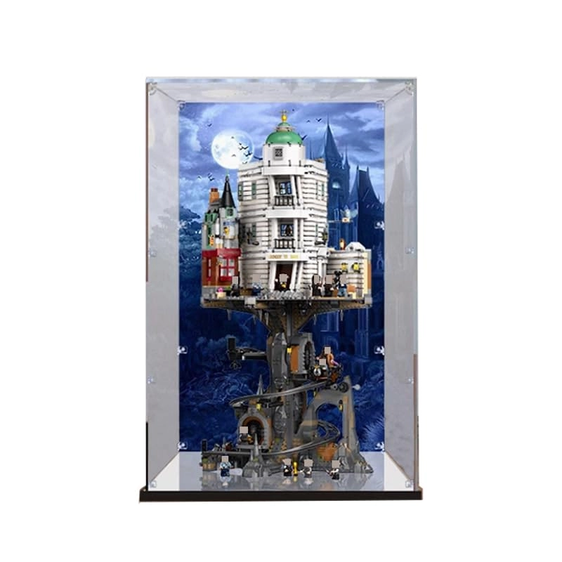 HCAEIOFJ Clear Acrylic Display Case for Lego 76417 - Collectors' edition Gringotts Wizarding Bank