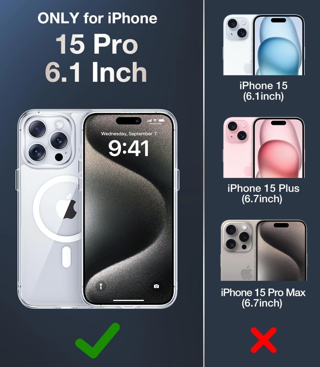 iPhone 15 Pro Phone Case - MagSafe Clear