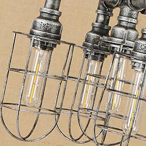 American Country Creative Chandeliers - E27 5 Heads Vintage silver gray