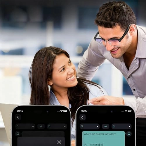 Video Glasses - Black Frame Clear Lens 150mAh