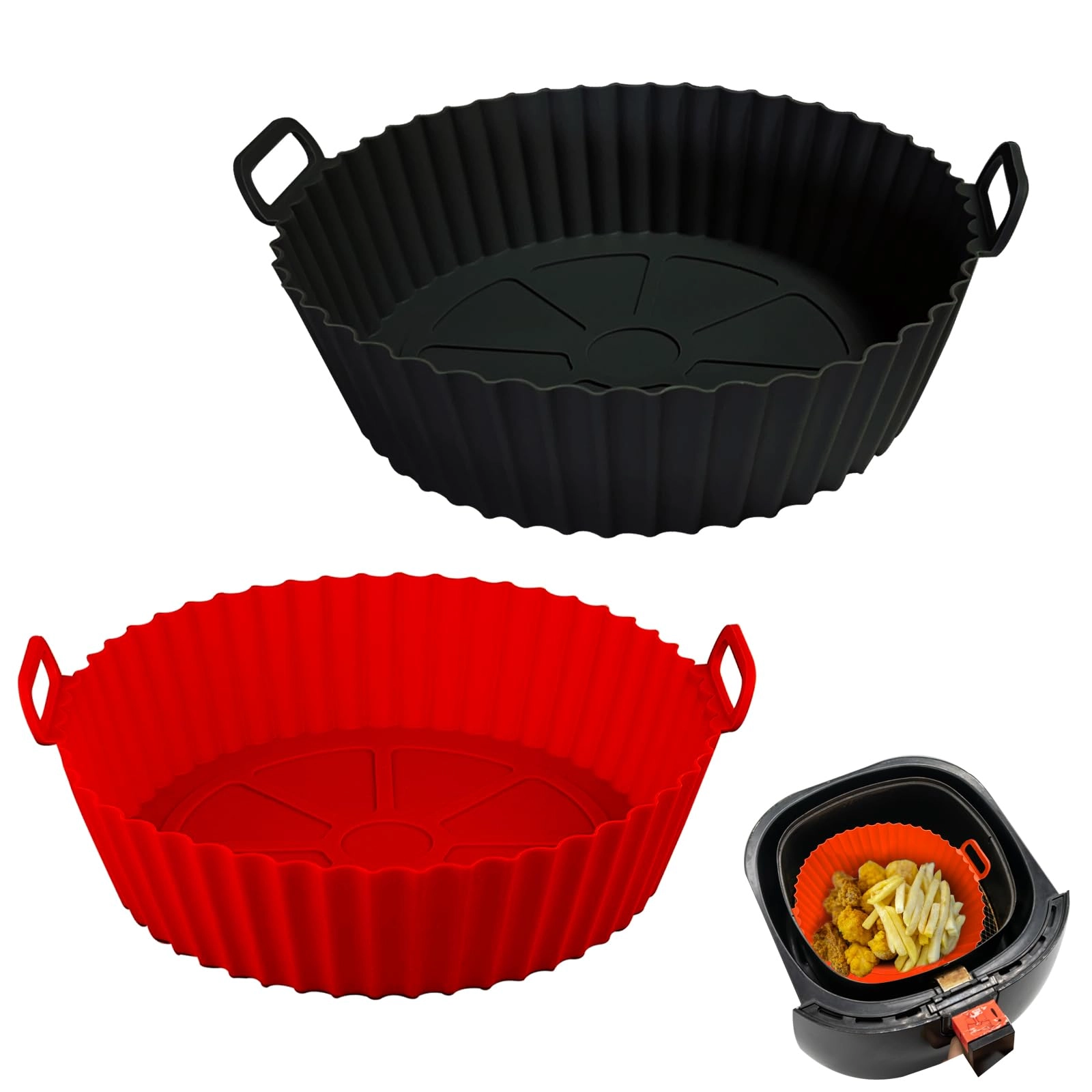 BOMSI Air Fryer Silicone Pot - Silicone 2 PACK