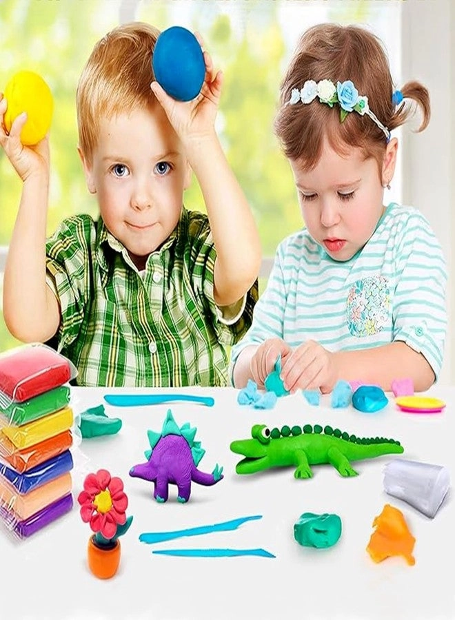 Bouncing Clay Colors Modeling Set - 3 Sculpting Tools Non-Toxic 24pcs.