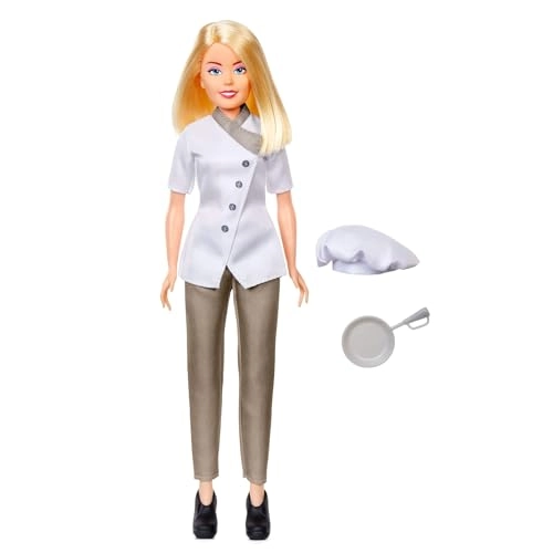 Dream Ella Aria Fashion Doll - 11.5 Inch Blonde Chef Outfit Hat & Pan Ages 3+