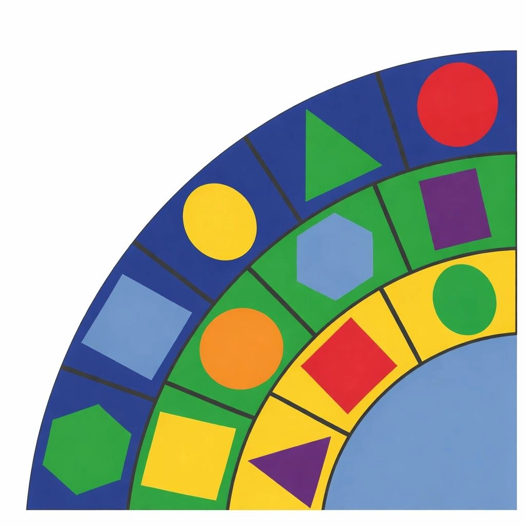 Edu Fun Wedge Geometric Shapes Radius - 3 +