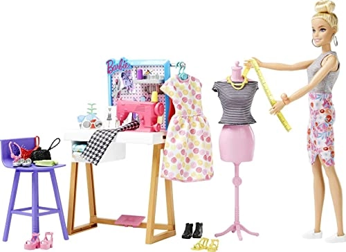 Barbie Fashion Designer Doll - 25+ Accessories Studio Playset Blonde Ages 3+