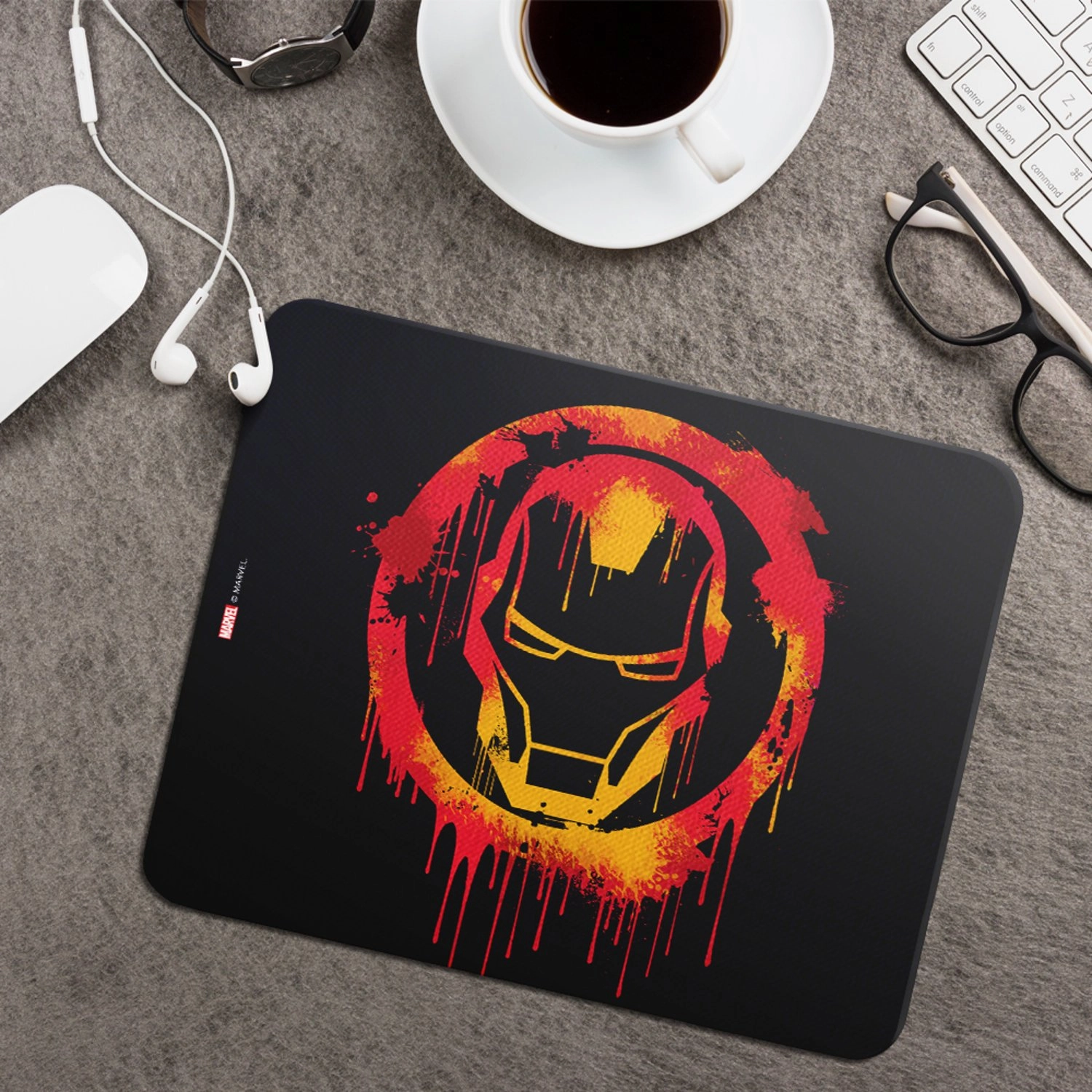 IronMan Linelight Neoprene Mouse Pad - 22x18 cm