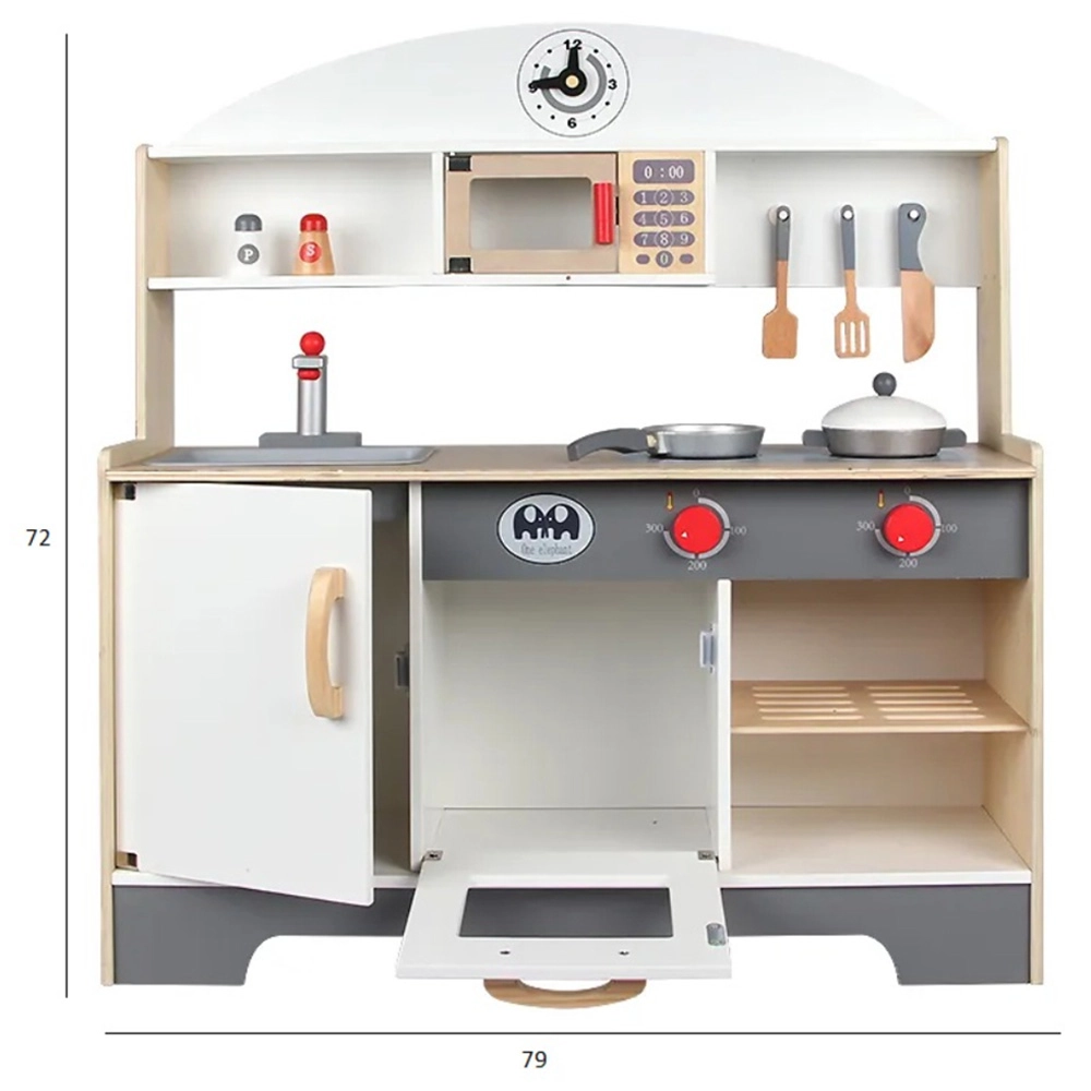 Wooden Kitchen Kids Playing Toy Set (GF-MSN21011)