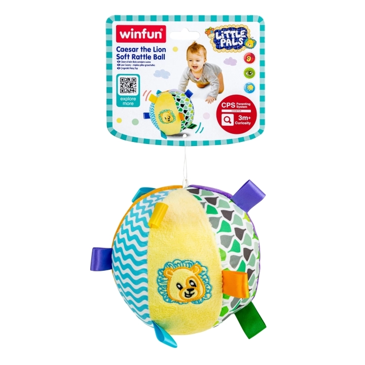 Caesar The Lion Soft Rattle Ball - Suitable for 3 months & above