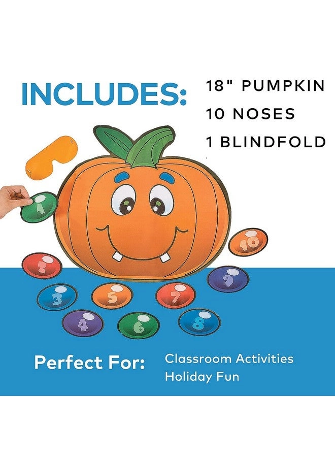 Halloween Game Pin The Nose On The Pumpkin - English