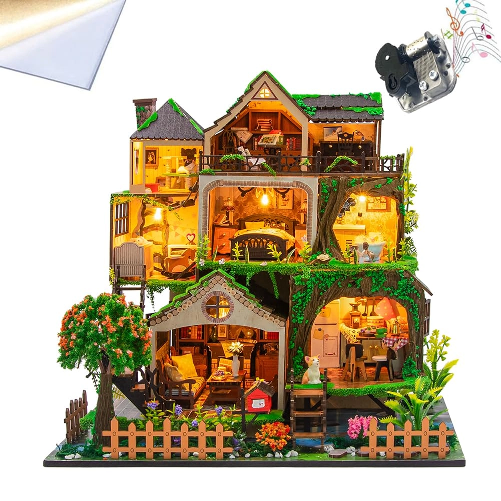 3D Wooden Puzzle Bookshelf Insert - Library of Books 1:24