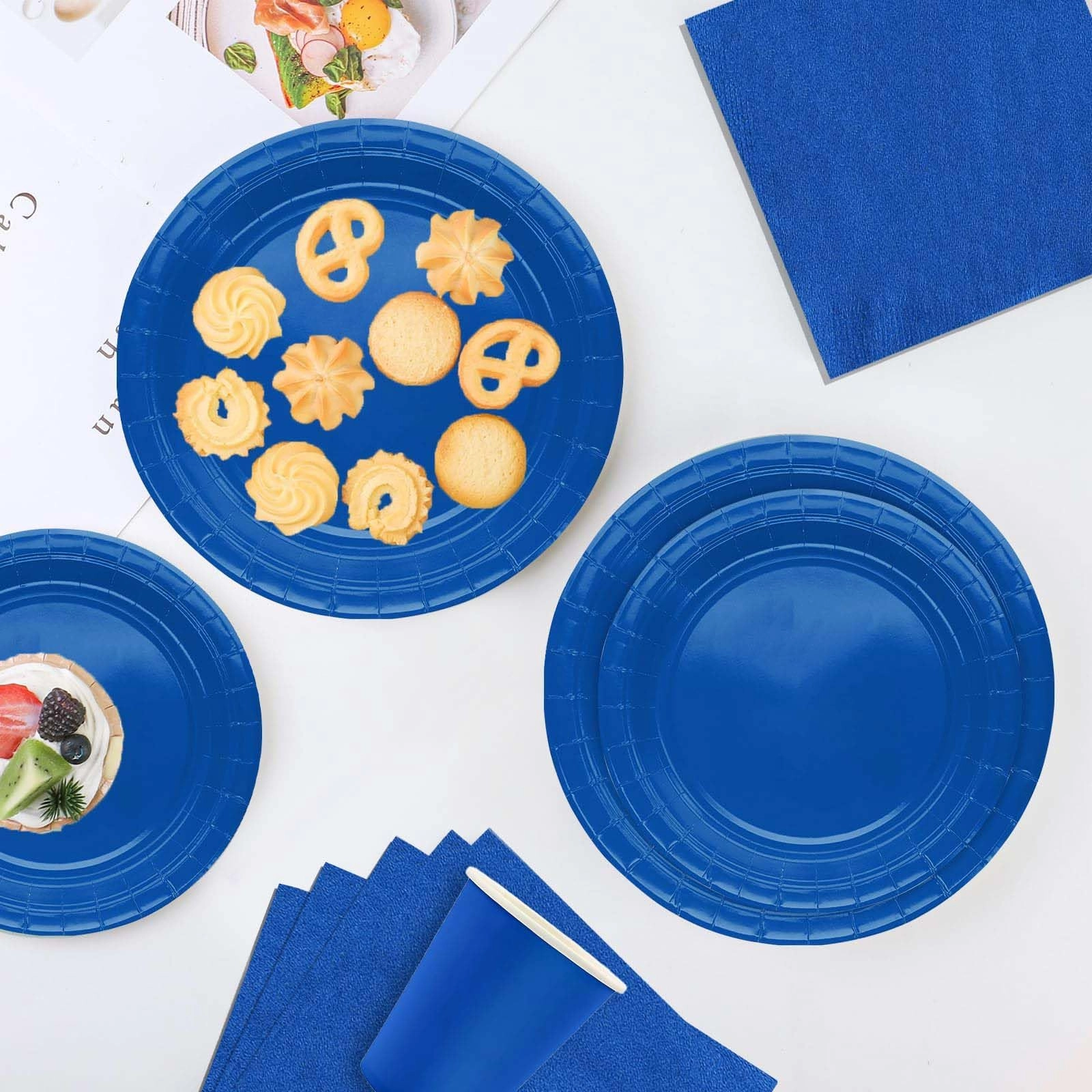 Paper Tableware Set - 69Pcs Anniversary Birthday Christmas Wedding