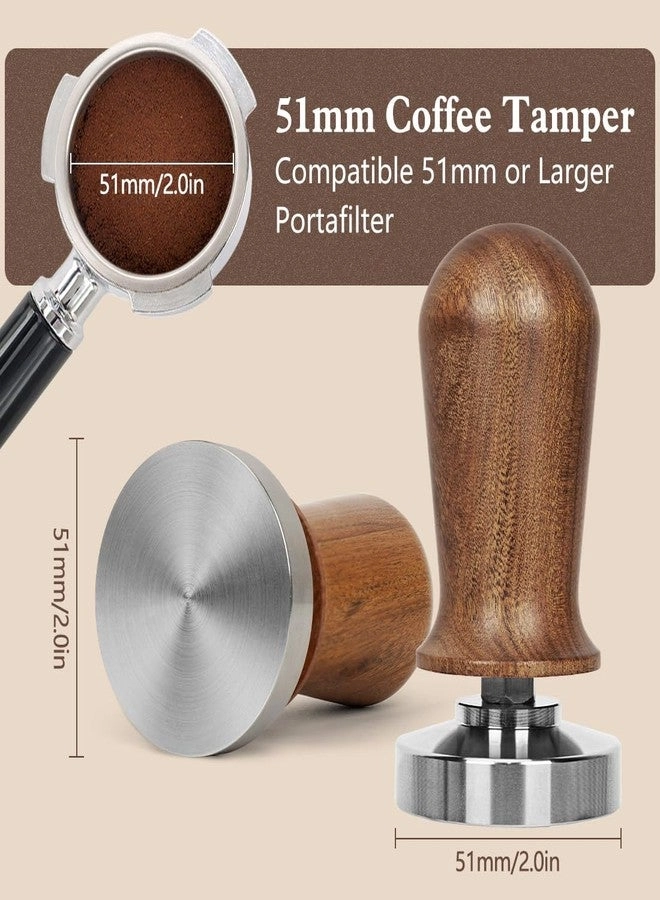 Coffee Tamper Set - 51mm Sandalwood