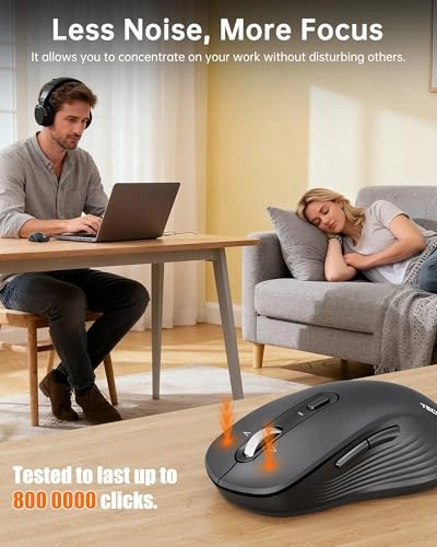 Multi-Device Slim Optical Mouse - Bluetooth, USB