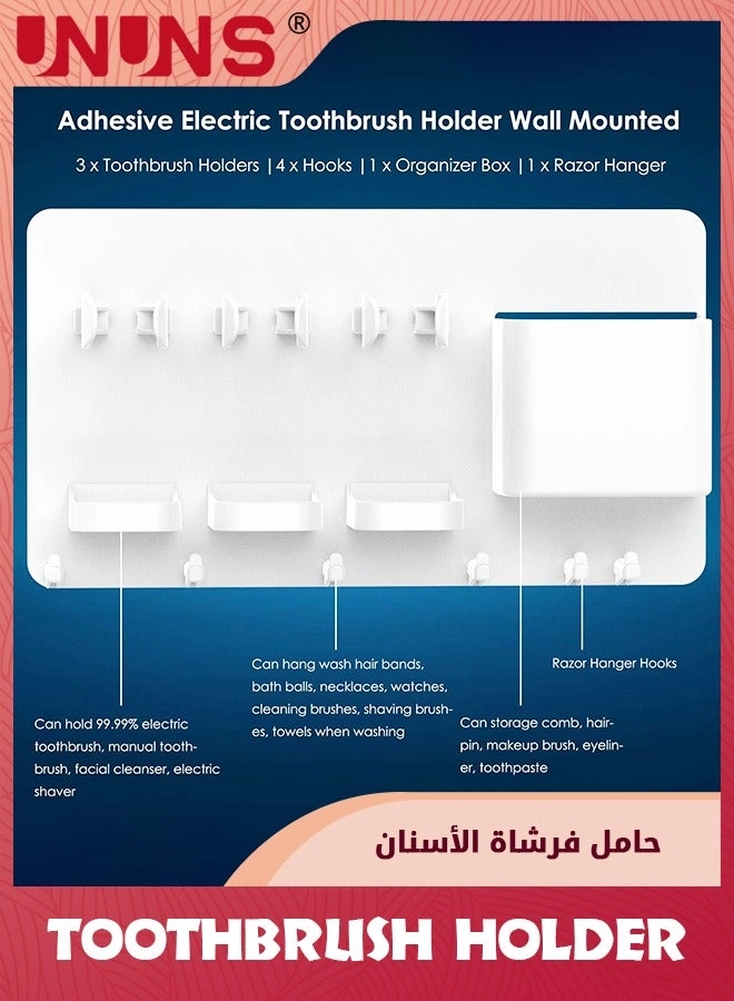 Toothbrush Holder - Wall Mounted 3 slots