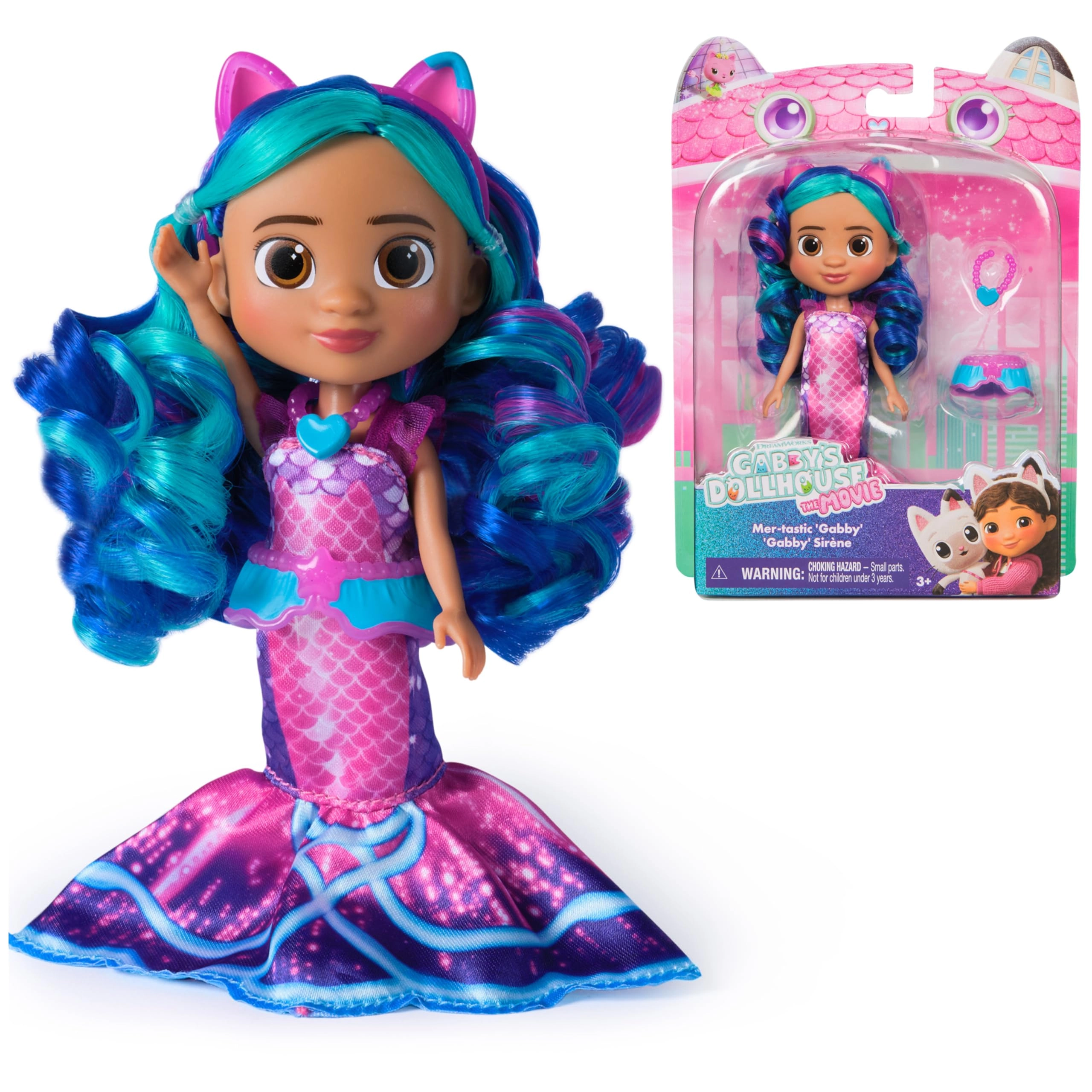 Spin Master Gabby Doll - 15cm Mermaid Tail Ages 3+