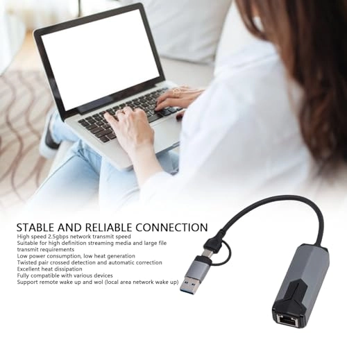 USB C to 2.5G Ethernet Adapter - USB C wired