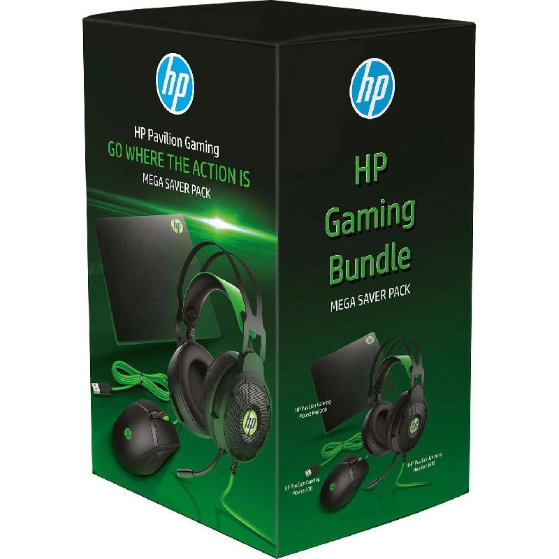 Pavilion Wired Headset 600 + Pavilion Wired Mouse 300 + Pavilion Wired Mouse Pad 300