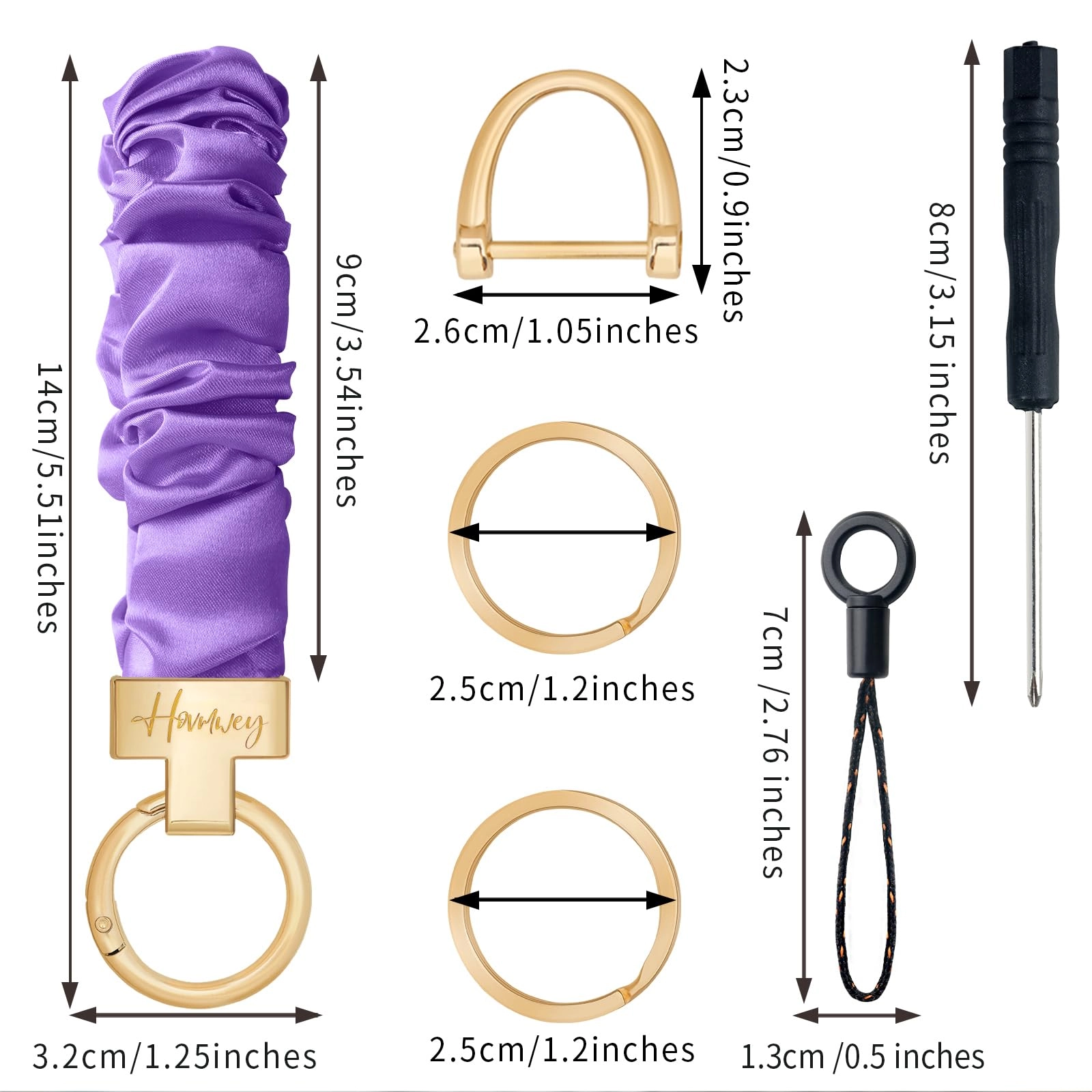 Stretchy Scrunchie Keychain Wristlet - Fun