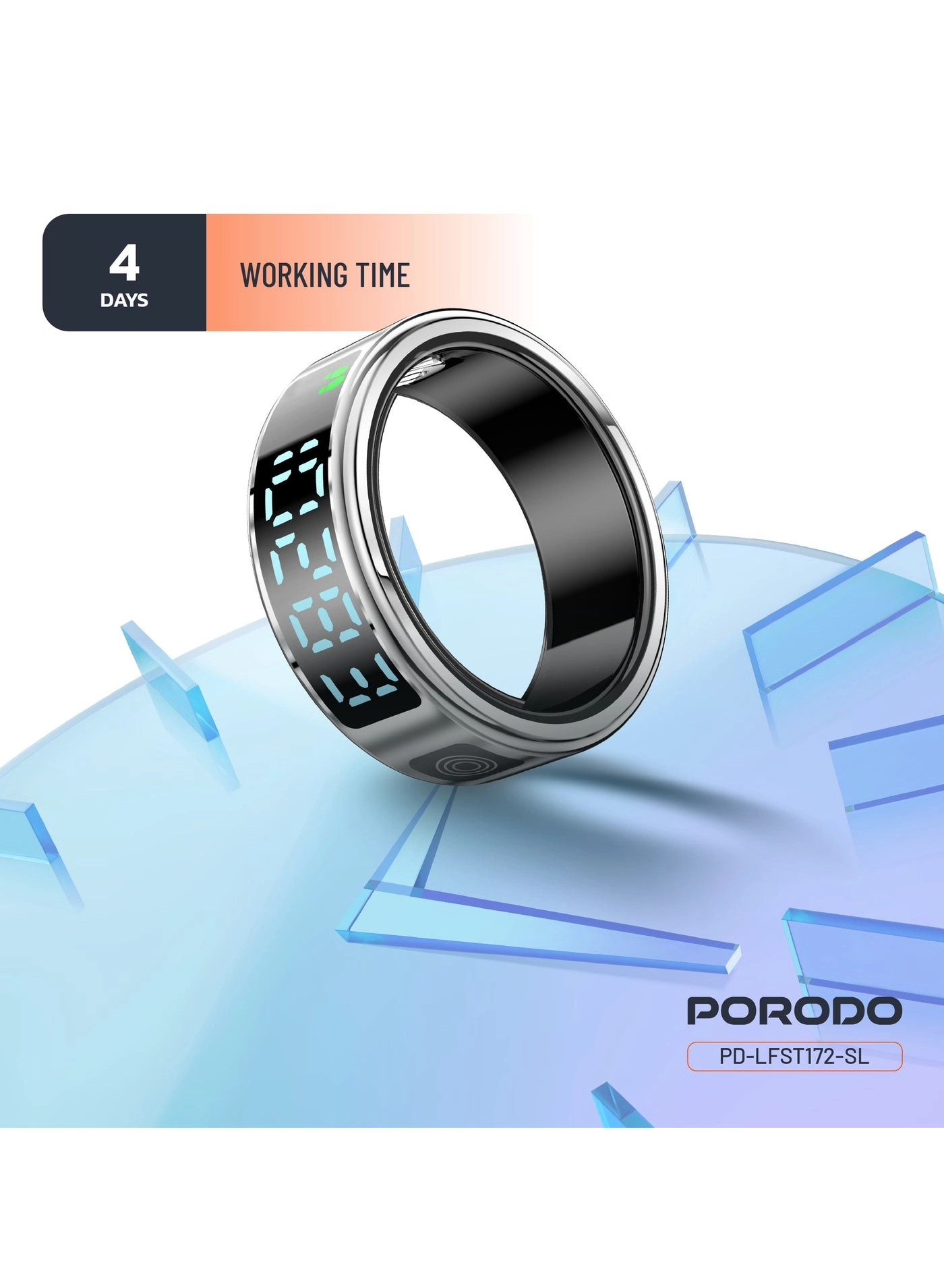 FitSync Smart Ring - Ring Size 7 (17.3mm) IP68 Water Resistant 16mAh