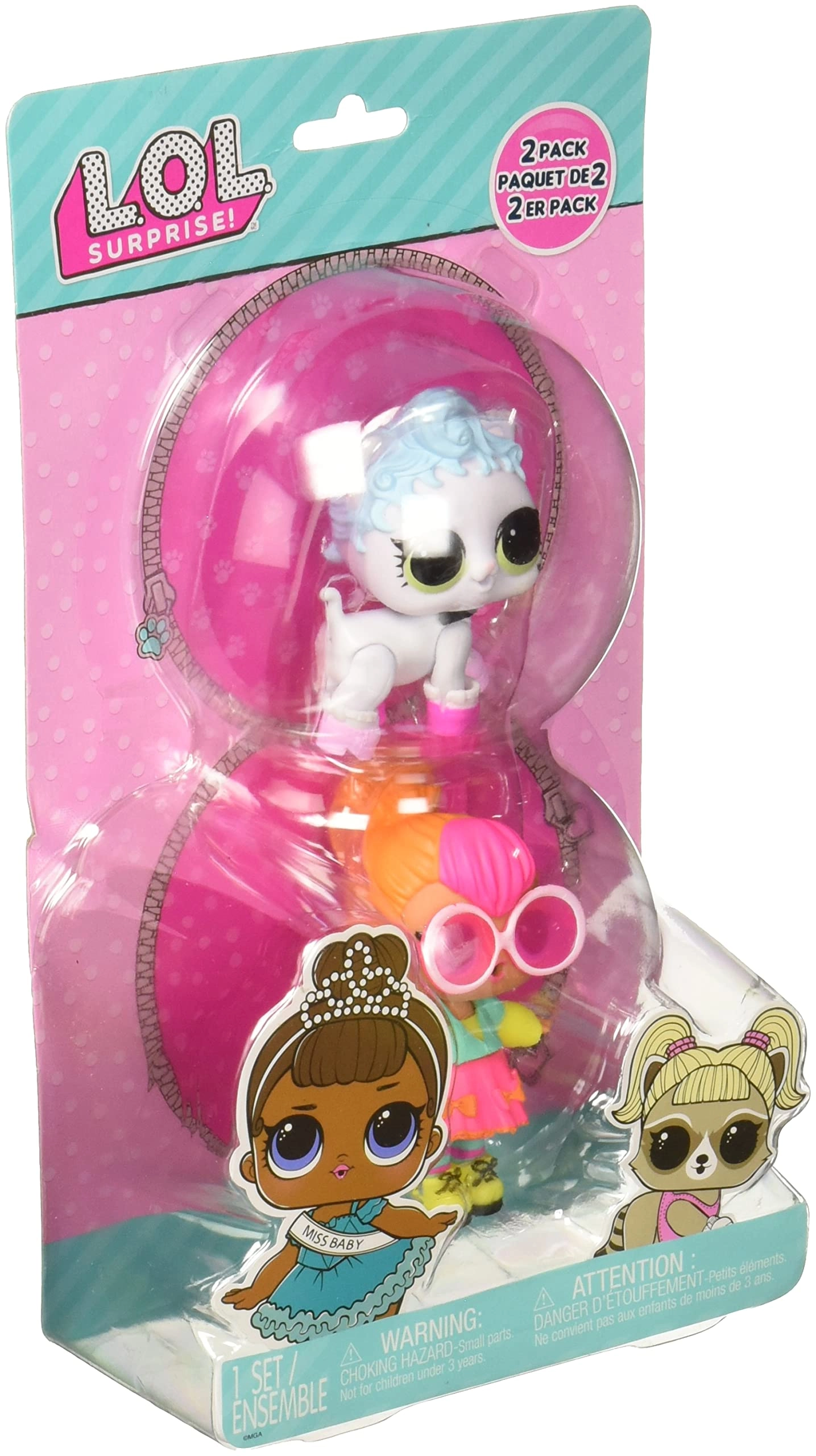 Miss Baby Mini Figure Doll - Tot + Hoops D.O.G.G. Mini Figure Doll - Pet
