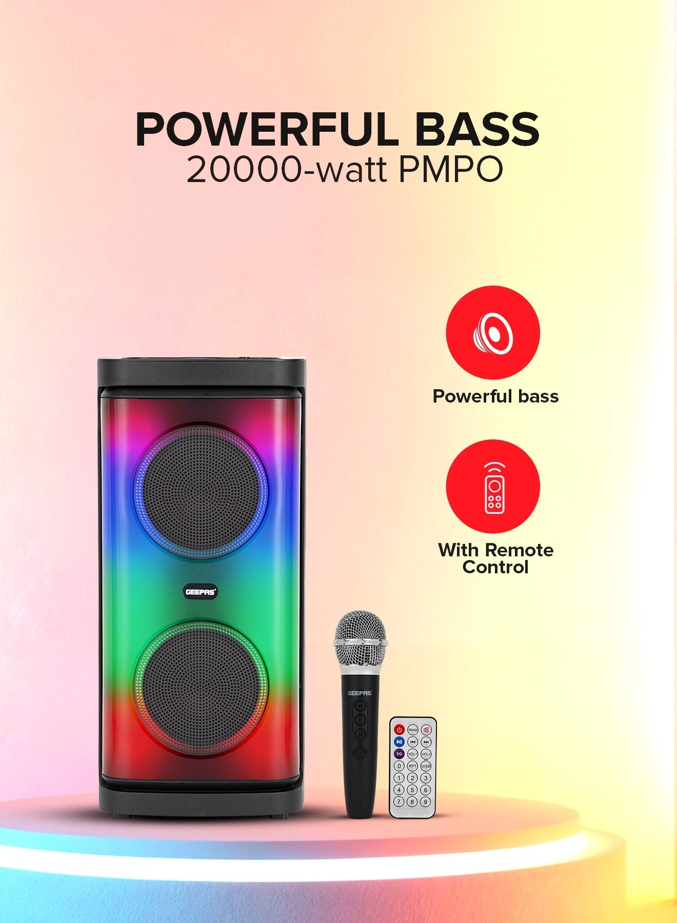 Rechargeable Portable Speaker - 20000 W