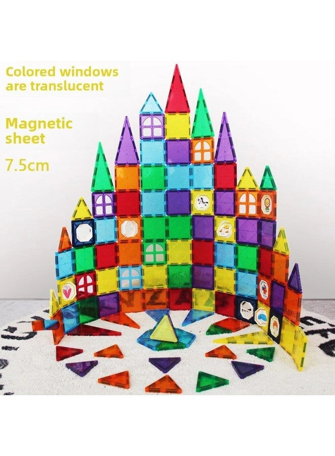 Color Window Magnetic Piece Building Blocks - 82 pcs