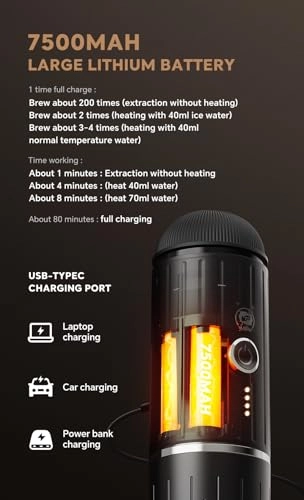 Portable Coffee Maker - direct load powder capsules