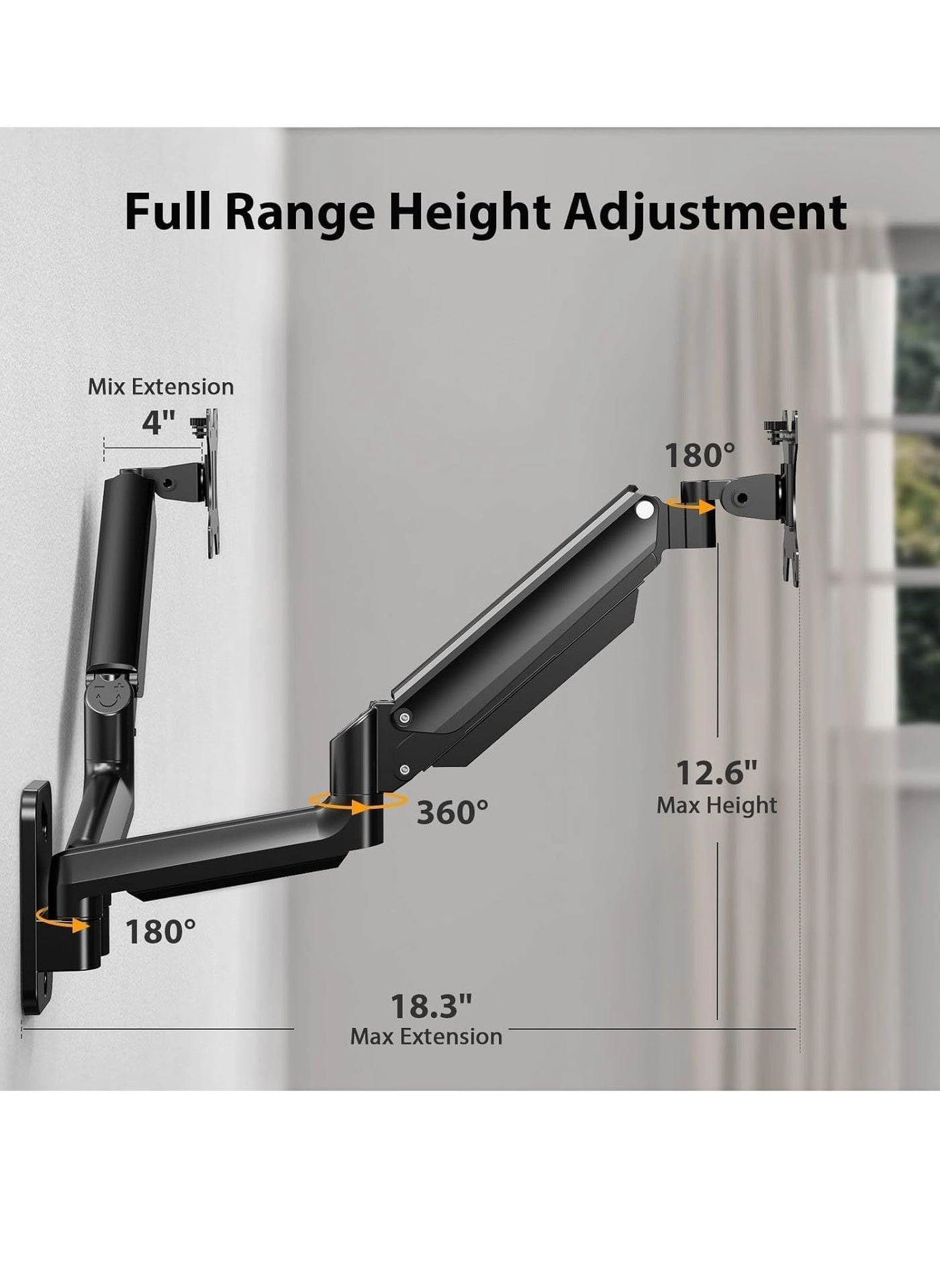 Dual Monitor Wall Mount - 2 Monitors 17-32 Inch VESA 75x75/100x100mm