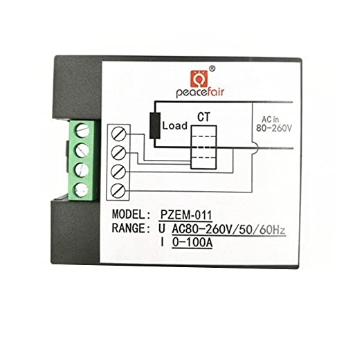 AC 80-260V 100A Digital Display Panel Meter