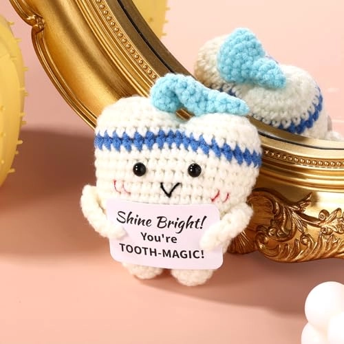 Tooth Positive Dentist 8.79 cm Crochet Plush