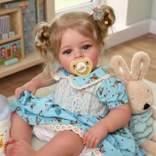 Reborn Baby Doll - 18 Inch Vinyl Girl Blond Ages 3+