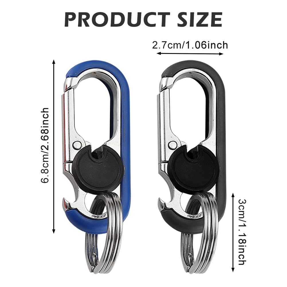 Keychain Bottle Opener - 2pcs Blue+black Bundle