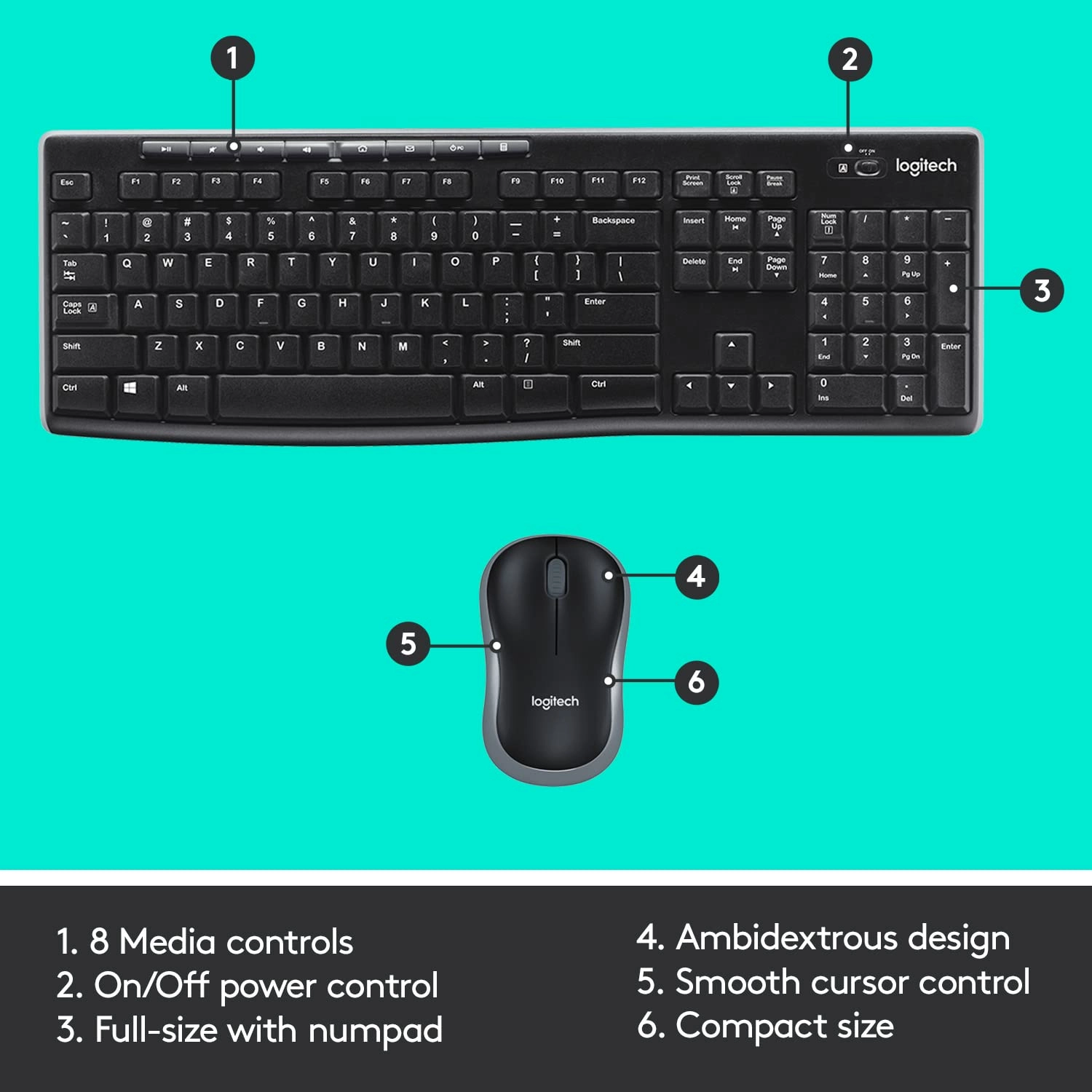 MK270r - QWERTY Wired/Wireless