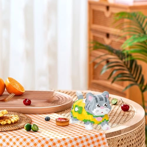 Cute Animal Building Blocks - Yellow Cat 835 pcs