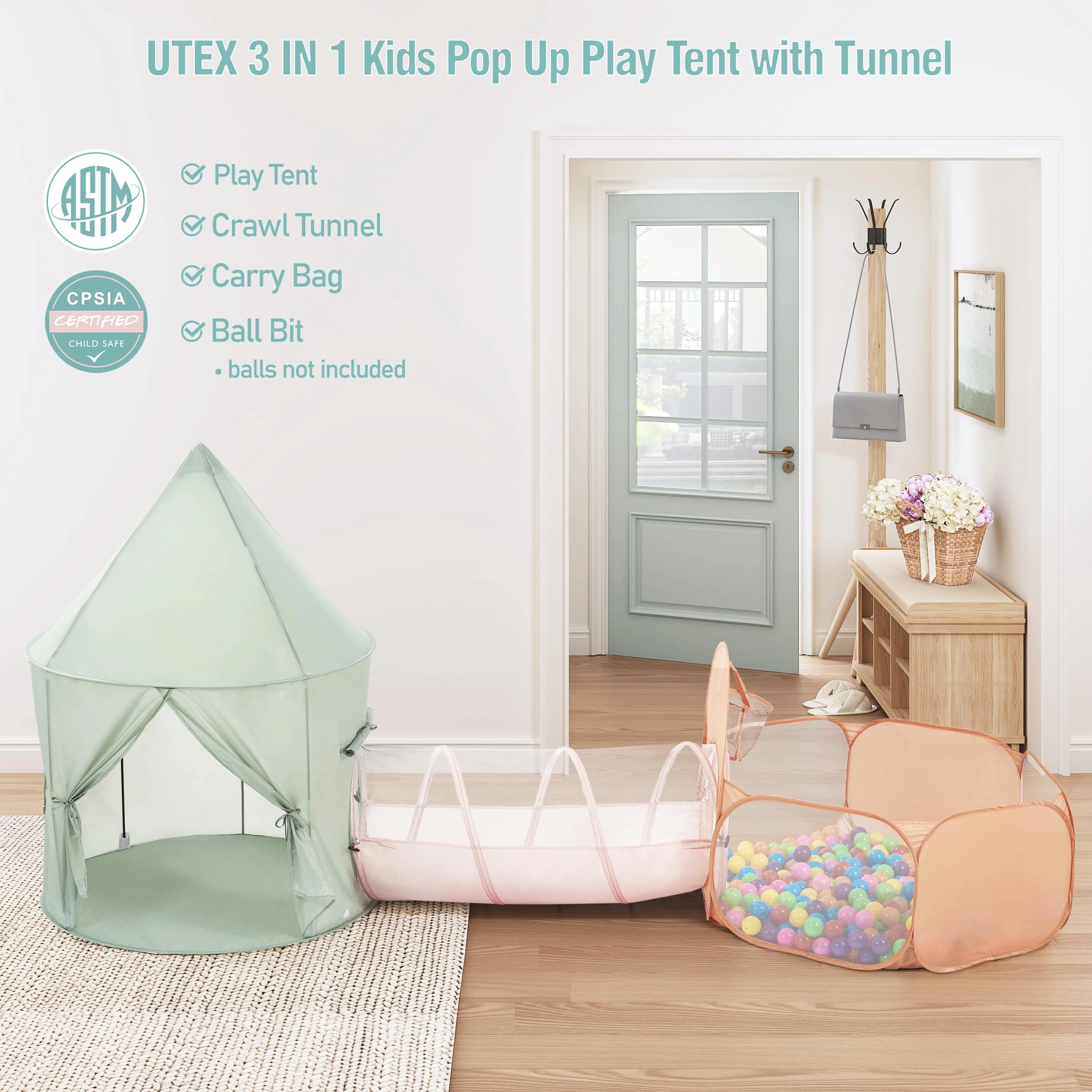 3 in 1 Pop Up Play Tent