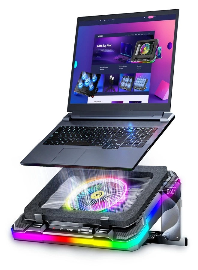 Gaming Laptop Cooler - large 5.5 inch cooling fan 14-19 inch
