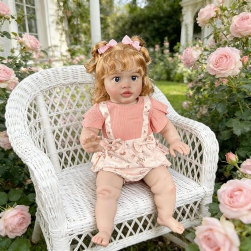 Pippa Reborn Baby Doll - 26 inch Cotton Vinyl Hand-rooted Curly Hair Ages 3+