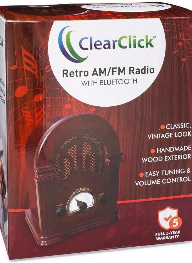 AM/FM Retro Radio With Bluetooth - Bluetooth
